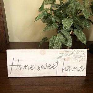 Anthropologie “Home Sweet Home" wooden accent sign / home decor